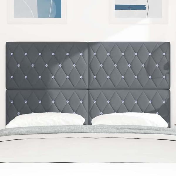Maison Exclusive - Hovedgærde Mørkegrå 160 cm Velour