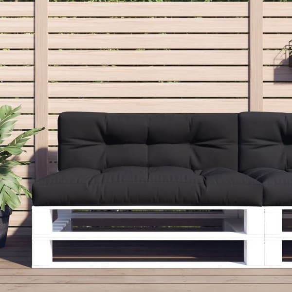 Maison Exclusive - Palettkuddar set om 2 svart tyg