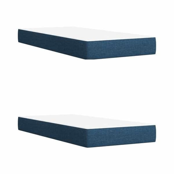 Maison Exclusive - Boxspring-sänky sinisellä patjalla 200 x 200 cm Kangas