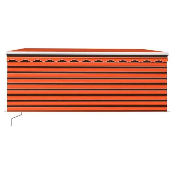 Fällbart tak - EXKLUSIVT HUS - 3,5x2,5 m - Manuell - Aluminiumram - UV-skyddad polyesterduk Apelsin