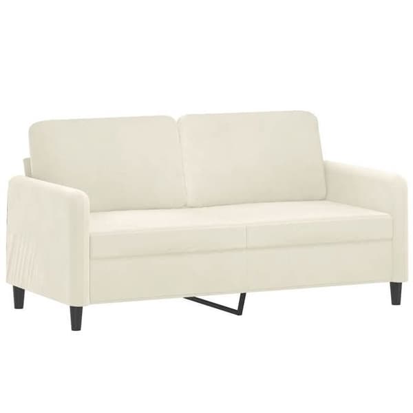 Maison Exclusive - 2 kpl:n sohvasetti, jossa samettiset vaaleanbeige tyynyt
