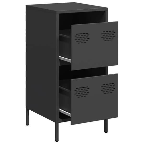 Maison Exclusive - Buffet sort 35x39x73,5 cm koldvalset stål