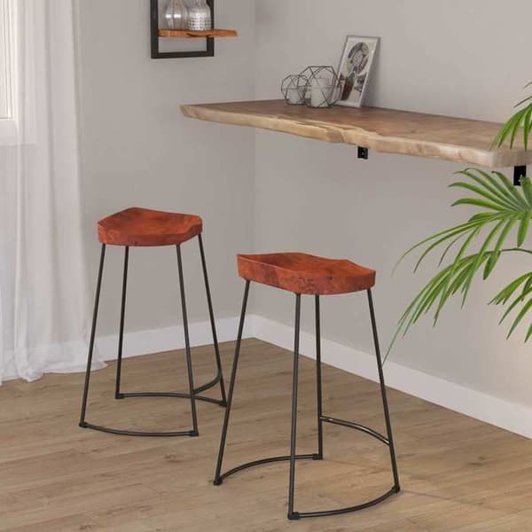 Maison Exclusive - Barstolar Gavin set om 2 45x40x63cm massiv mangoträ