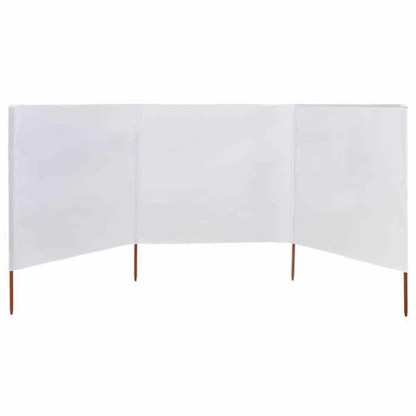 Maison Exclusive - 3-panelers skärm Tyg 400 x 80 cm Vit sand