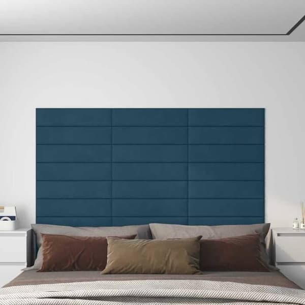 Maison Exclusive - Væghovedgærde 12 pc Blå Velour