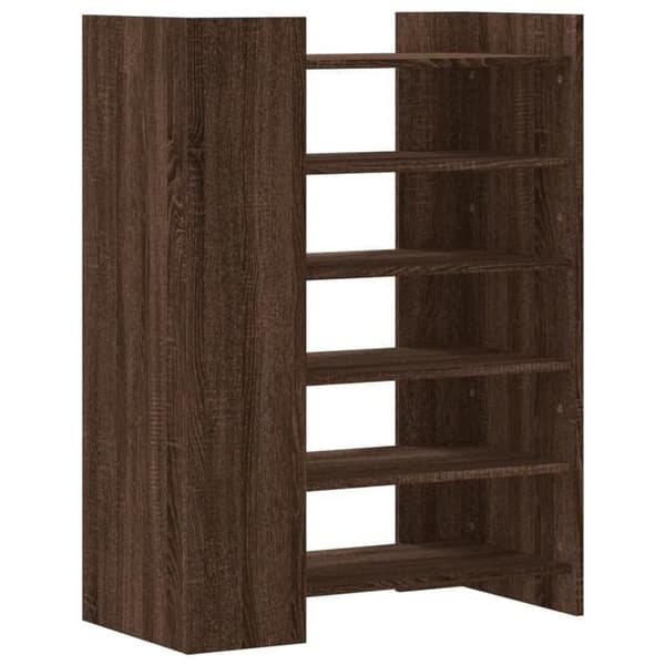Maison Exclusive - Skoskab i brunt egetræ 74,5x37,5x100 cm