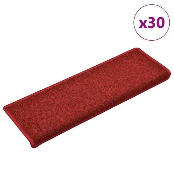 Maison Exclusive - Trappmatta 30 stycken 65 x 21 x 4 cm Röd Rektangulär kant