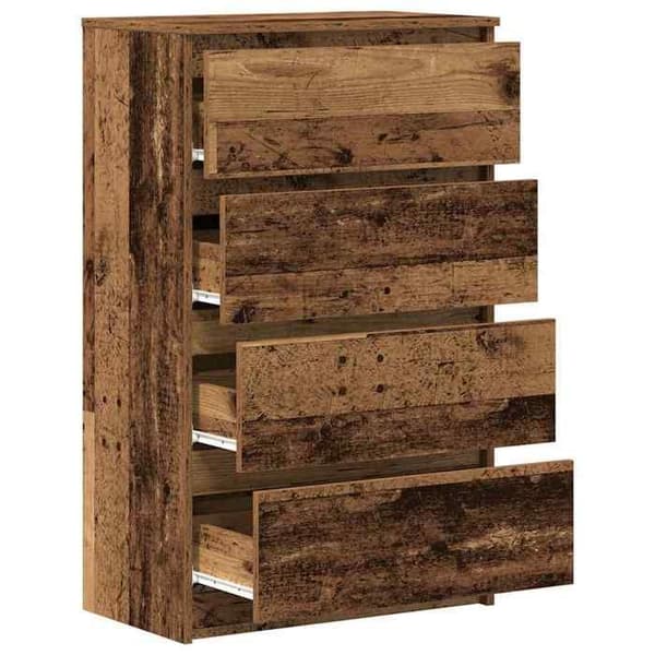 Maison Exclusive - Buffé gammalt trä 60x35x98,5 cm ingenjörsträ