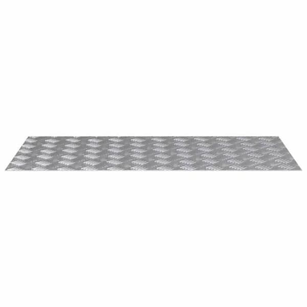 Maison Exclusive - Nez de marche 4 pc 100 x 50 cm Silver Aluminium Rektangulär
