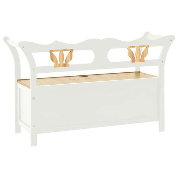 Maison Exclusive - Bänk Vit 107x45x75,5 cm Solid granträ Vit