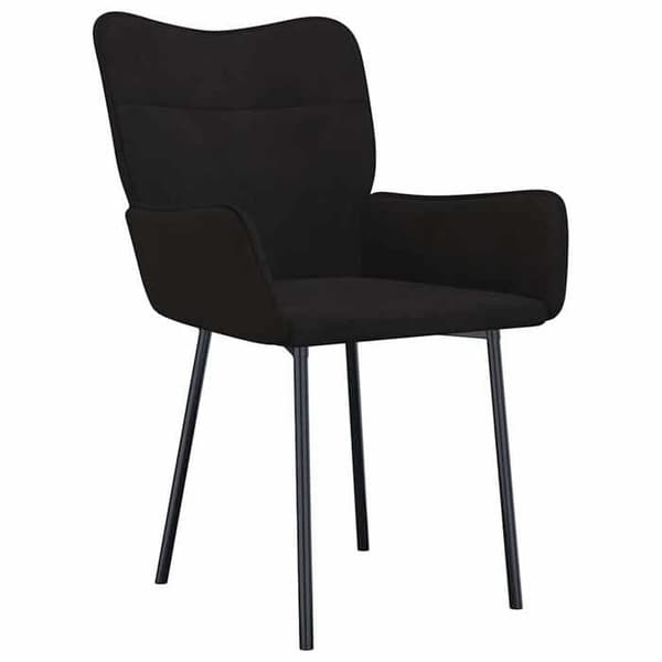 Maison Exclusive - Ruokatuolit 2 kpl Musta Sametti