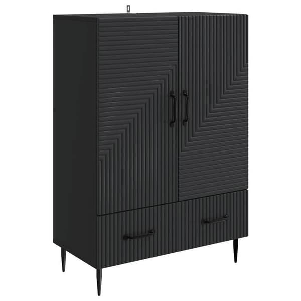 Maison Exclusive - Buffet med skuffe Sort 66 x 34,5 x 95 cm Ingeniørtræ
