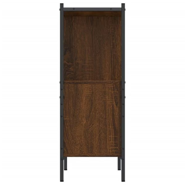 Maison Exclusive - Bibliotek i brunt egetræ 72x28x77,5 cm ingeniørtræ