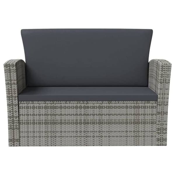 Maison Exclusive - Trädgårdsmöbler 8 delar med kuddar i grå flätad resin
