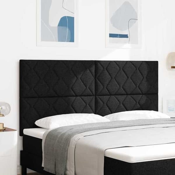 Maison Exclusive - Svart sänggavel 180 cm tyg