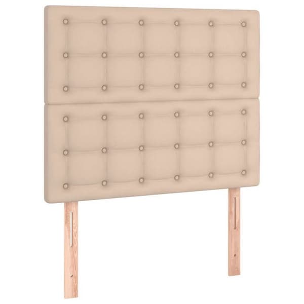 Maison Exclusive - LED Hovedgærde Cappuccino 90x5x118/128 cm Simil læder