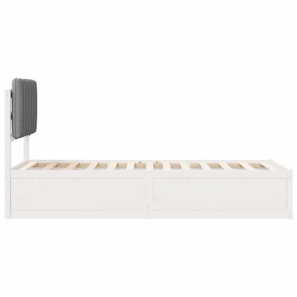 Maison Exclusive - Sengestel med polstret hovedgærde Lys grå 75 x 190 cm Ljusgrått
