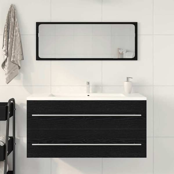 Maison Exclusive - Badeværelses underskabs møbel i sort eg 100 x 38,5 x 48 cm ingeniørtræ