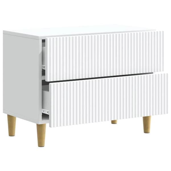 Maison Exclusive - Sängbord Vit 62 x 34,5 x 48 cm Ingenjörsträ