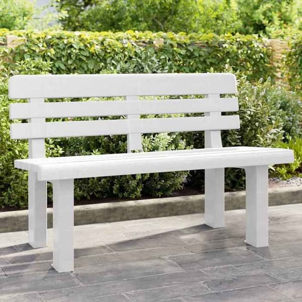 Maison Exclusive - Vit trädgårdsbänk 110x52x71 cm polypropen Vit