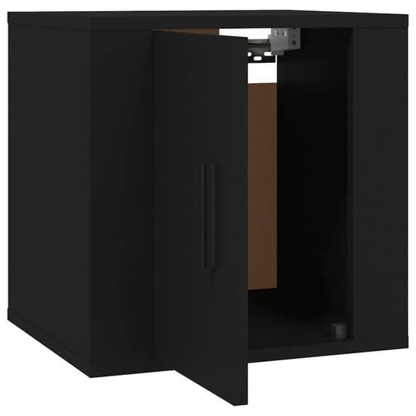 Væghængt TV-møbel - MAISON EXCLUSIVE - 40 x 34,5 x 40 cm - Sort - Spånplader - 2 dele - 1 dør Svart