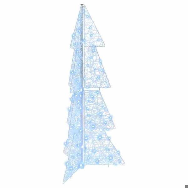 Juletræ - EKSKLUSIV HUS - 120 cm - 100 LED kold hvid - Akryl - USB-strøm Vit kyla