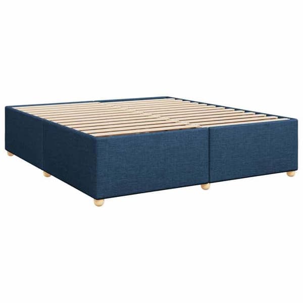 Maison Exclusive - Boxspring säng med madrass Blå 180 x 200 cm Tyg