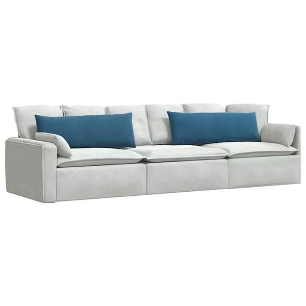 Soffkuddar - EXKLUSIV HEM - 120 x 40 cm (set om 2) - Kordfløyel - Blå - Polyesterfyllning Blå