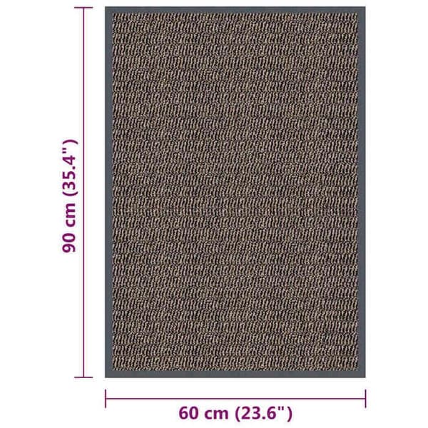 Maison Exclusive - Tjock matta 60x90 cm Mörkbrun