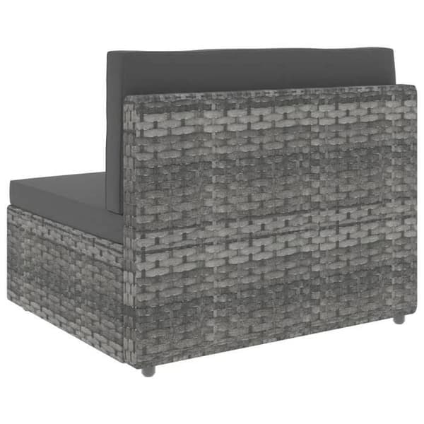 Maison Exclusive - Central sektionell soffa i flätad resin Grå