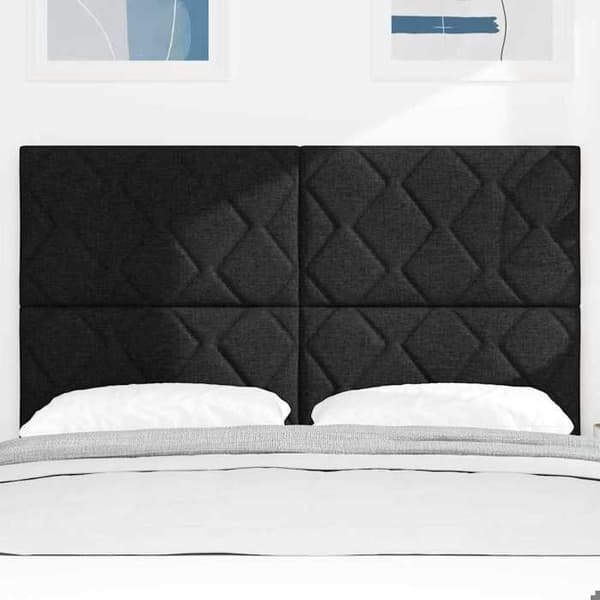 Maison Exclusive - Sort hovedgærde 144 cm stof