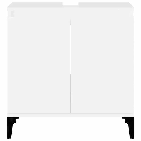 Maison Exclusive - Vit diskbänksmöbel 58x33x60 cm i ingenjörsträ Vit