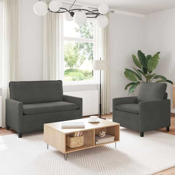 Maison Exclusive - 2 kpl tummanharmaita sohvia kankaat