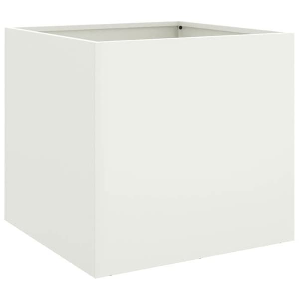 Maison Exclusive - Vit kruka 42x40x39 cm stål