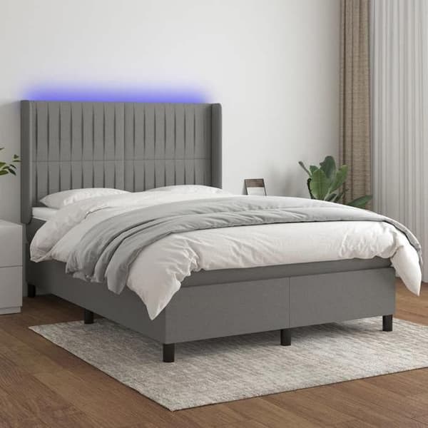 Maison Exclusive - Lameller til madras LED Mørkegrå 140x200 cm Stof