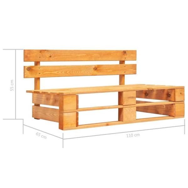 Maison Exclusive - Central soffa trädgårdspalett brun honung trä impregnerad