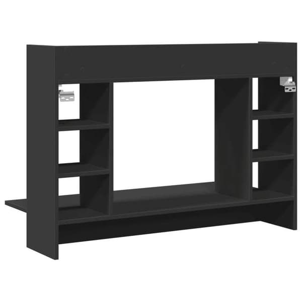 Vægbureau - EKSKLUSIV HUS - 105 x 48 x 75 cm - Sort - Ingeniørtræ - Pladsbesparende Svart