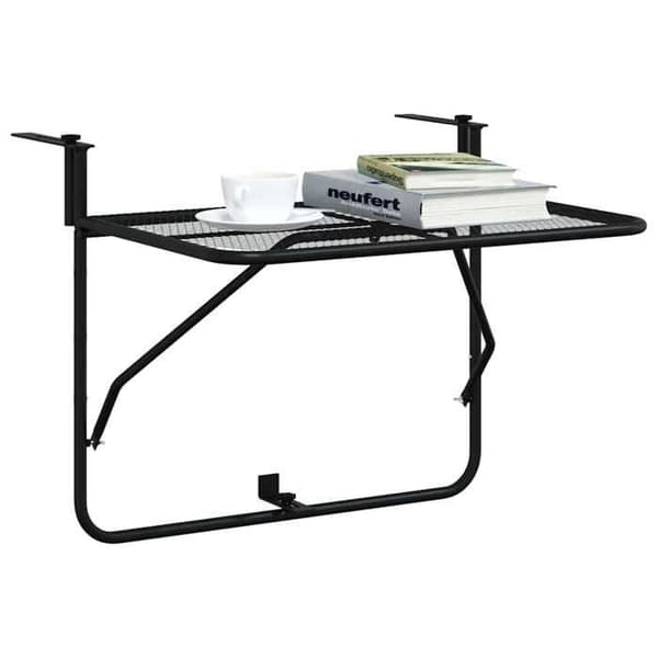 Maison Exclusive - Balkonbord Sort 60x40 cm Stål Svart