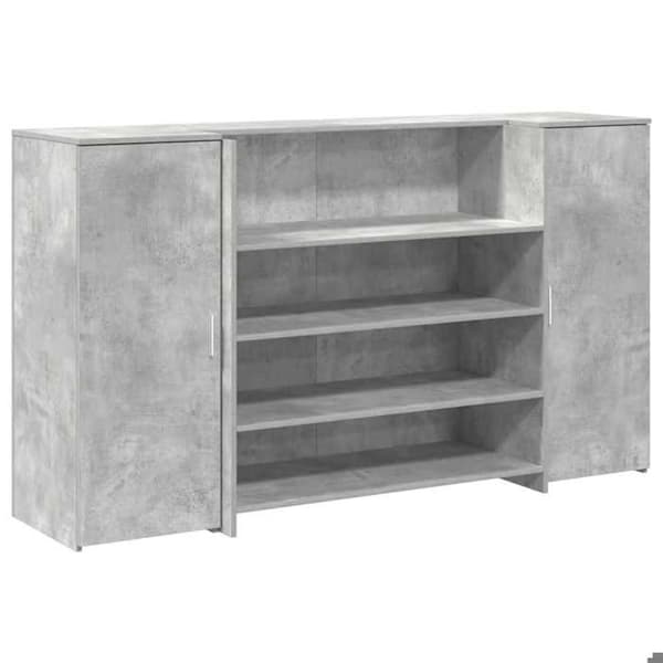 Maison Exclusive - Grå betong receptionsdisk 180x50x103,5cm ingenjörsträ