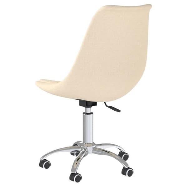 Maison Exclusive - Snurrande matstolar set om 4 Creme Tyg