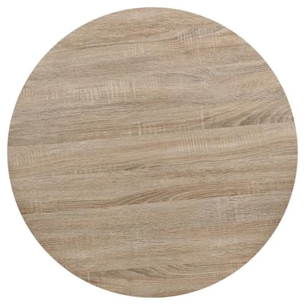 Maison Exclusive - Bistrobord MDF og stål Rund 80 x 75 cm Egetræ farve