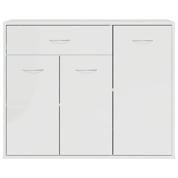 Maison Exclusive - Hvid glans buffet 88x30x70 cm Ingeniørtræ