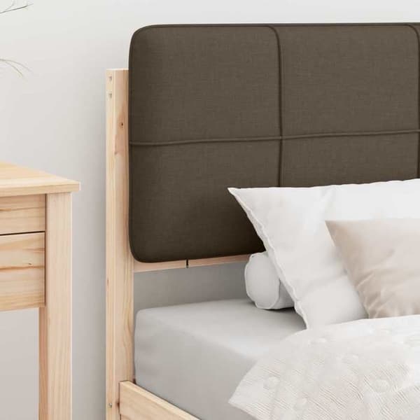 Maison Exclusive - Vuodekehys pehmustetulla päädyllä, taupe 75 x 190 cm Mol