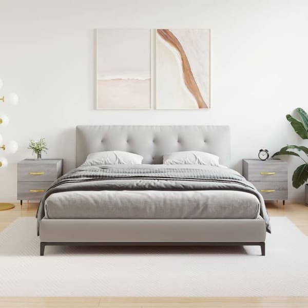 Maison Exclusive - Natborde 2 stk sonoma grå 40x35x47,5 cm sonoma grå