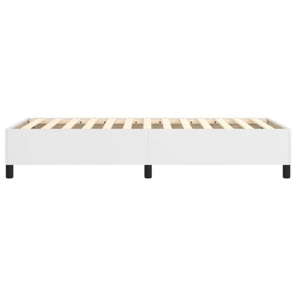 Sengestel - EKSKLUSIV HUS - 90x200 cm - Syntetisk læder - Hvid - Lamelseng Vit