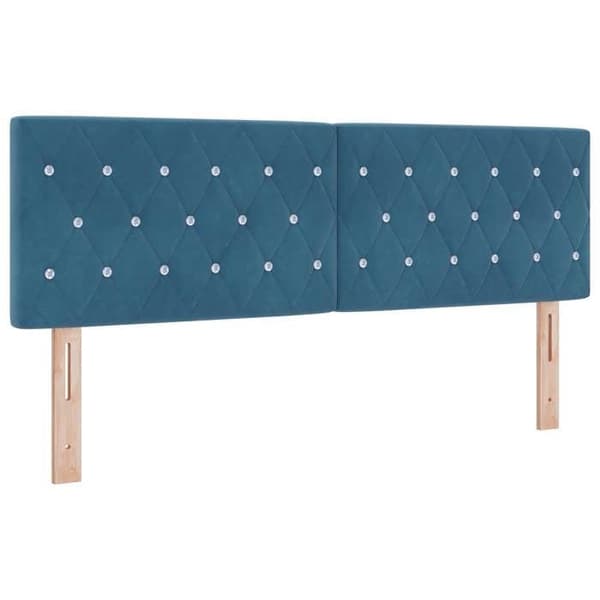 Maison Exclusive - Boxspring-sänky sinisellä patjalla 140 x 200 cm Sametti