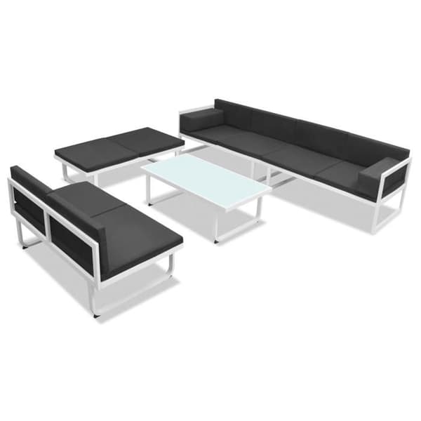Maison Exclusive - Havegruppe 5 stk Textilène Aluminium Sort