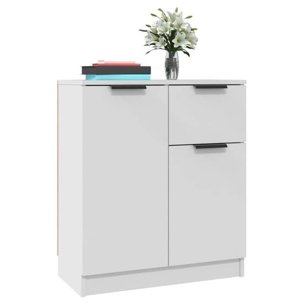 Maison Exclusive - Bufféer 2 st vit 60x30x70 cm Ingenjörsträ Vit
