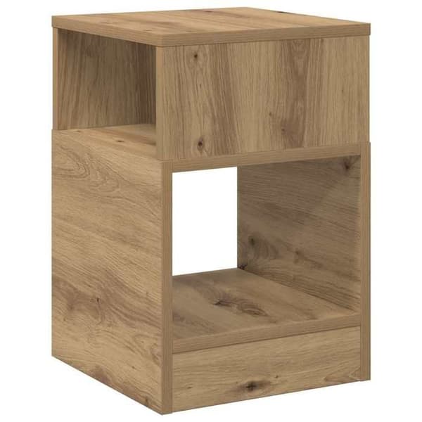 Sidebord - MAISON EXCLUSIVE - Håndlavet eg - 30,5x30x45 cm - Spånplader - Opbevaring