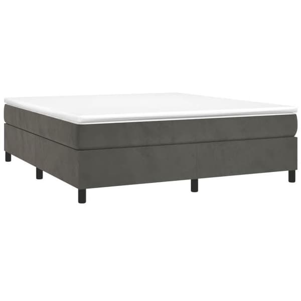 Maison Exclusive - Sänkylaatikko ja harmaa samettimatrassi 200x200cm